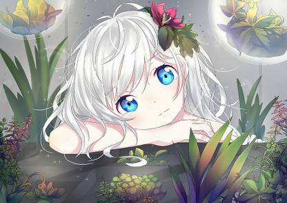 Athah Anime Original White Hair Flower Blue Eyes Girl 13*19 inches Wall Poster Matte Finish Paper Print - Animation & Cartoons posters in India - Buy art, film, design, movie, music, nature Athah Anime Original White Hair Flower Blue Eyes Girl 13*19 inches Wall Poster Matte Finish Paper Print - Animation & Cartoons posters in India - Buy art, film, design, movie, music, nature
