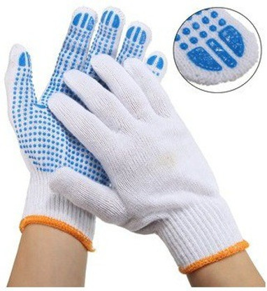 cotton hand gloves dotted
