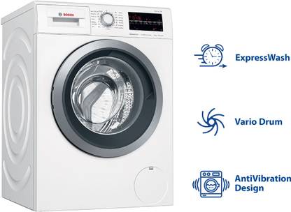 Bosch 8 kg Inverter ExpressWash Fully Automatic Front Load with In-built Heater White