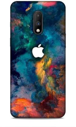 HEMKING Back Cover for One Plus 7 Colorful Apple Logo Printed