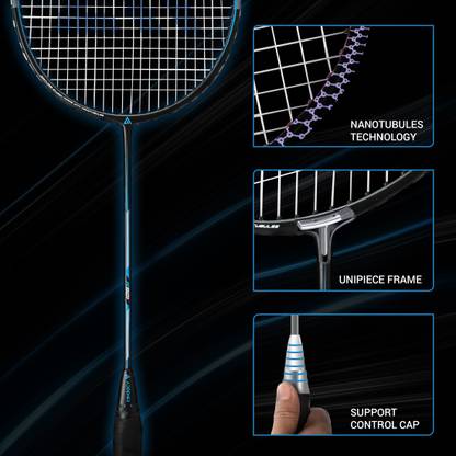 Adrenex by Flipkart R501 Full Graphite Badminton Racquet Black, Blue Strung