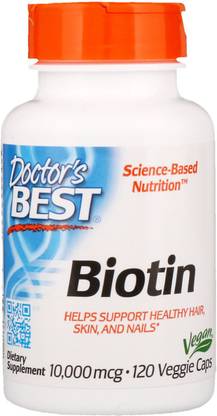 Doctor's Best Biotin, 10,000 mcg, 120 Veggie Caps Price in ...