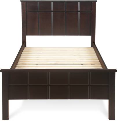 Espresso Finish Cipher Solid Wood Single Bed