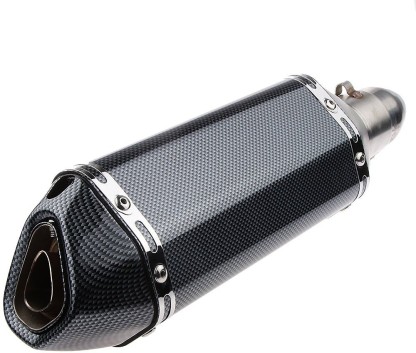Motorcycle Tail Exhaust Muffler Pipe 32mm/1.3in with Stainless Steel for Universal Modified Accessory 