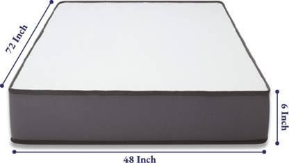 Best White Color Dual Comfort Mattress – Hard & Soft 6 inch Double High Resilience (HR) Foam Mattress
