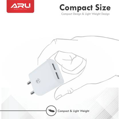 Best Dualport Mobile Charger with Detachable Cable Under 500 – ARU AR-211