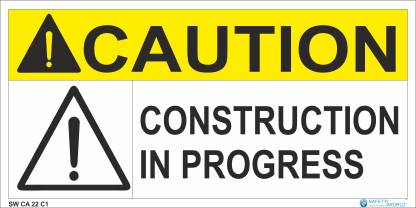Safety World Construction In Progress Caution Sing Board 12 X 6 Emergency Sign Price In India Buy Safety World Construction In Progress Caution Sing Board 12 X 6 Emergency Sign Online