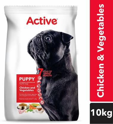 Active Puppy Dry Dog Food Chicken And Vegetable 10 Kg Pack Chicken 10 Kg Dry Young Dog Food Price In India Buy Active Puppy Dry Dog Food Chicken And Vegetable
