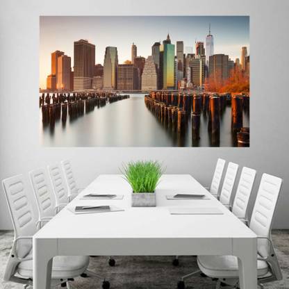 New York City Skyline Wallpaper Poster No Framed Large Painting On Canvas  Wall Art Picture for Home Decoration Wall Decor Poster 3D Poster - Total  Home posters - Nature posters in India -