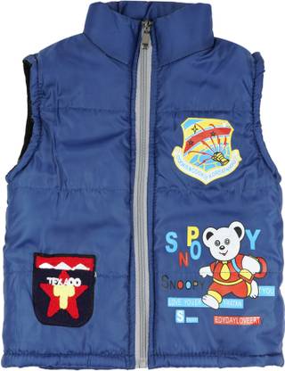 Icable Sleeveless Solid Boys Jacket