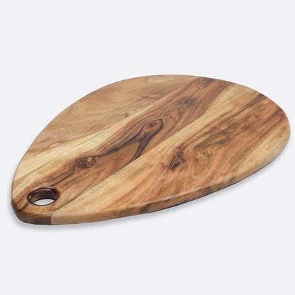 Brick Brown Handcrafted Drop Shaped Acacia Wood Chopping ...