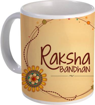 COLOR YARD best happy raksha-bandhan text on rakhi background design on  Ceramic Coffee Mug Price in India - Buy COLOR YARD best happy raksha-bandhan  text on rakhi background design on Ceramic Coffee