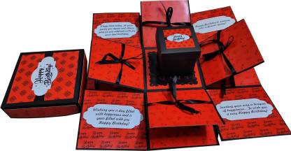 Easycraftz Red Chocolate Explosion Box For Birthday Without Chocolates Greeting Card Price In India Buy Easycraftz Red Chocolate Explosion Box For Birthday Without Chocolates Greeting Card Online At Flipkart Com