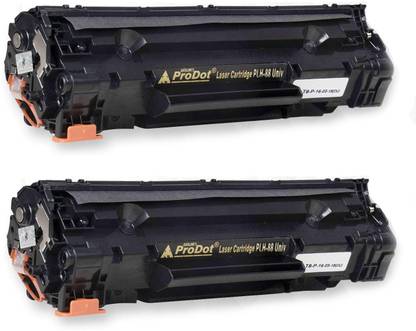prodot plh 88 univ pack of 2 laser cartridge for hp cb435a cb436a cb388a canon 712 912 925 black ink toner