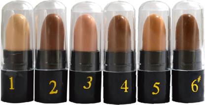 Kiss Beauty 6 Color Contour Stick 9884-TSTR With Skin Whitening Cream 20ml Concealer
