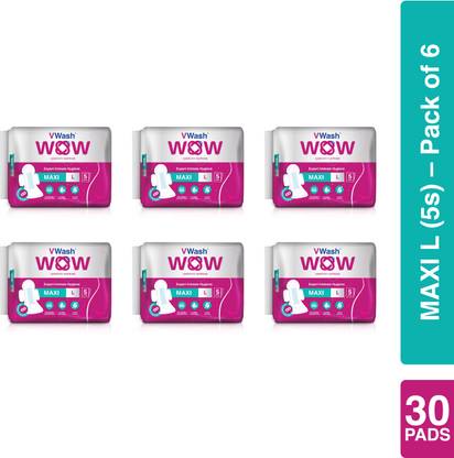 V Wash Plus Vwash Wow Sanitary Napkin Maxi L 5s Pack Of 6 Sanitary Pad Buy Women Hygiene Products Online In India Flipkart Com V wash wow maxi pad review worthy for money detail review by aarti with absorvency test. flipkart
