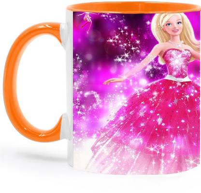 ARTBUG Barbie Cartoon - 3057 Orange Ceramic Coffee Mug Price in India - Buy  ARTBUG Barbie Cartoon - 3057 Orange Ceramic Coffee Mug online at  