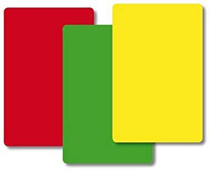 L'AVENIR Red, Green, Yellow Football Referee Penalty Card/ Football ...