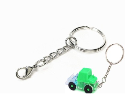 Key Rings,Keychain with Chain Screw Eye Pins for Organizing Keys and Making Craft（50 Pieces Silver） 
