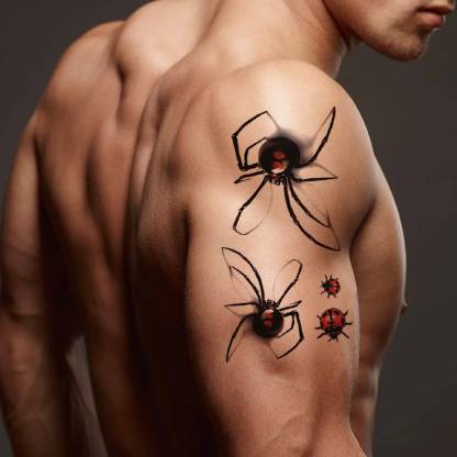 voorkoms 3d spider body tattoo - Price in India, Buy voorkoms 3d spider  body tattoo Online In India, Reviews, Ratings & Features 