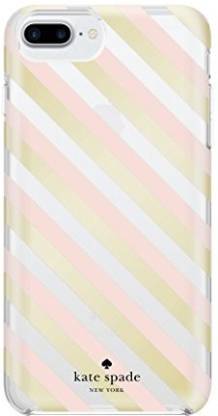 Kate Spade New York Back Cover for Protective Hardshell Case Fits Iphone 7  Plus Diagonal Stripe Blushgold Foil - Kate Spade New York : 