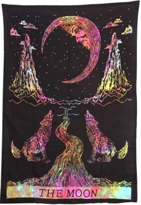 Sun Dyed Tapestry New Crying Wolf of The Moon Tapestry