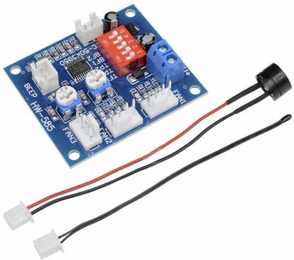 Rees52 Dc12v 5a Pwm 4 Wires Pc Fan Temperature Manumotive Sd Controller Module Cpu High Alarm With Buzzer And Probe For Arduino Heat Sink Sensor Electronic Hobby Kit Arduino Heat Sink Temperature Sensor, High Temperature Alarm Sensor