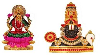 9facts Set of 2 Goddess lakshmi Idol God Statue & Lord Venkateswara  Thirupathi Balaji/ Tirupati Idol God Statue Decorative Showpiece Decorative  Showpiece - 8 cm Price in India - Buy 9facts Set