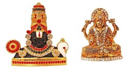 9facts Set of 2 Lord Venkateswara Thirupathi Balaji Idol God Statue & Goddess lakshmi / Laxmi & Idol God Statue Gift Item Decorative Showpiece Decorative Showpiece - 5 cm Price in India - 9facts Set of 2 Lord Venkateswara Thirupathi Balaji Idol God Statue & Goddess lakshmi / Laxmi & Idol God Statue Gift Item Decorative Showpiece Decorative Showpiece - 5 cm Price in India -