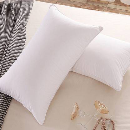 Red Fort Polyester Fibre Solid Sleeping Pillow Pack of 2