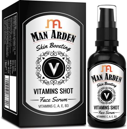 Man Arden Skin Boosting Vitamins Shot Face Serum, 30ml - With Vitamin C, A, E and B3 for Men