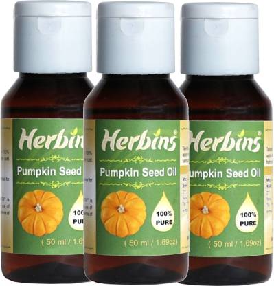 Herbins pumpkin seed oil for hair growth, skin care, anti aging-50mlX3 -  Price in India, Buy Herbins pumpkin seed oil for hair growth, skin care,  anti aging-50mlX3 Online In India, Reviews, Ratings
