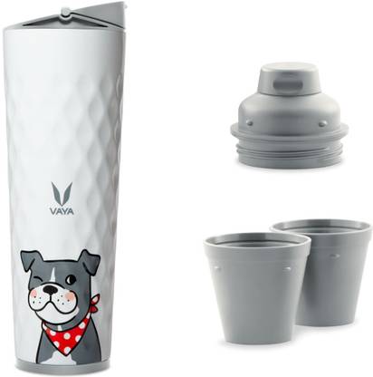 Vaya Drynk Pal Thermosteel Water Bottle with Sipper & Gulper Lids and 2 ...