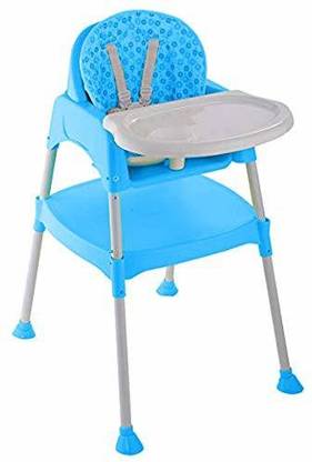 Urban Kings Convertible High Chair, 3 in 1 Table and Chair Set, Snacker High Chair Seat (Blue)