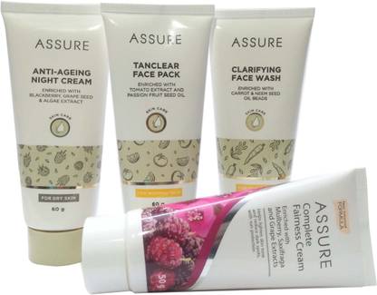 Assure Combo Of Tanclear Face Pack Anti Ageing Cream Face Wash Fairness Cream Price In India Buy Assure Combo Of Tanclear Face Pack Anti Ageing Cream Face Wash Fairness