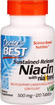 Doctor's Best Niacin With Niaxtend 500 mg 120 Vitamins ...