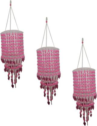 Jhumer Bazar Chandelier Ceiling Lamp, Hot Pink Locker Chandelier Earrings