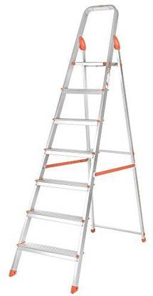 Bathla Advance 7 Step Foldable With Sure Hinge Technology Orange And Silver Aluminium Ladder Price In India Buy Bathla Advance 7 Step Foldable With Sure Hinge Technology Orange And Silver Aluminium Ladder Online