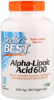 Doctor's Best Alpha/Lipoic Acid 600 mg 180 no.s Vitamins ...