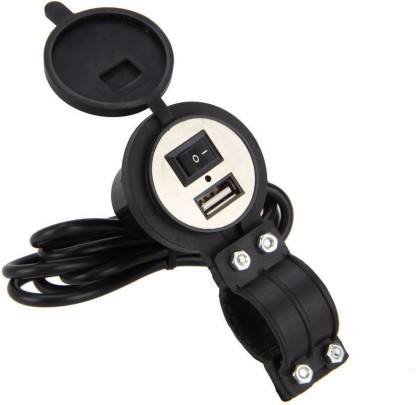 Motorcycle USB Charger,USB Waterproof Motorbike Mobile Phone Power Supply Charger Port Socket 12V 