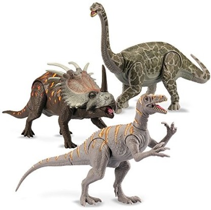 Poseable dinosaur action figures plastic 9 inches 