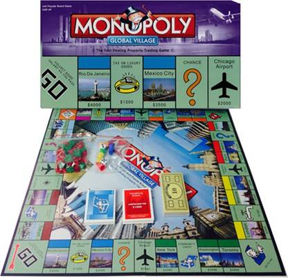 Zevora Monopoly Game Global Village Edition For Age 8 2 6 Players Educational Games Board Game Monopoly Game Global Village Edition For Age 8 2 6 Players Buy