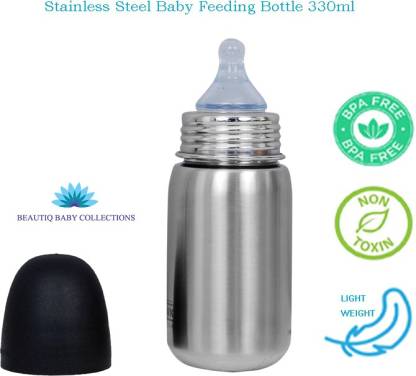 Beautiq Baby Collections Stainless Steel Baby Feeding Bottle 330ml With High Grade 330 Ml 304 Food Grade Stainless Steel Baby Bottles Online In India Buy Beautiq Baby Collections Milk Bottle