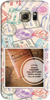 whats your kick Back Cover for Wanderlust Stamps For Samsung Galaxy S6