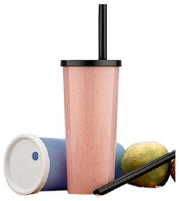 12oz Beverage Mugs,Large Wide Mouth Juice Mugs with Handle Suitable for Children EPVSR Crystal Plastic Mugs Set of 4 