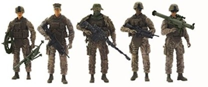 Sunny Days Entertainment Elite Force Army Rangers 5 Pack Figures Toy 