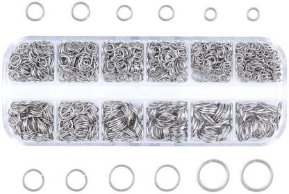 Pandahall 1000Pcs Stainless Steel Close but Unsoldered Jump Ring Connectors 10x1mm Jewelry Making Finding Rings 