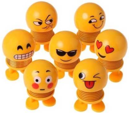 Like Star Smiley Face & Cute Cartoon Funny Shaking Head (Pack of 7) - Smiley  Face & Cute Cartoon Funny Shaking Head (Pack of 7) . Buy SMILEY CAR EMOJI  toys in