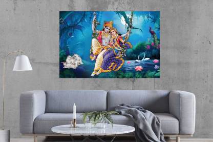Masstone Radha Krishna God Religious Sparkle Coated Self Adhesive Wallpaper  Without Frame Digital Reprint 24 inch x 36 inch Painting Price in India -  Buy Masstone Radha Krishna God Religious Sparkle Coated