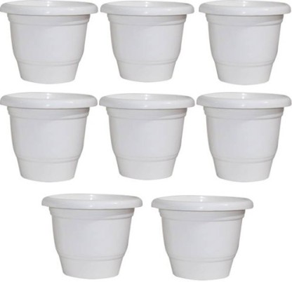 6" x 4.4" 6 inch Round Black Plastic Pots flower pot Nursery SET OF 15 - 